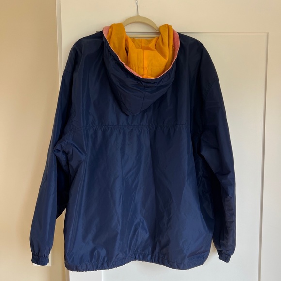 Gap Blue and Orange Hooded Rain Jacket (Large; Unisex) - Picture 2 of 8